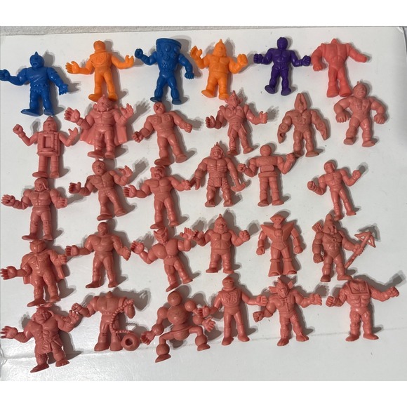 Mattel Other - Vtg M.U.S.C.L.E. Men Mixed LOT of 30 Figures Mattel Flesh Blue Orange Kinnikuman